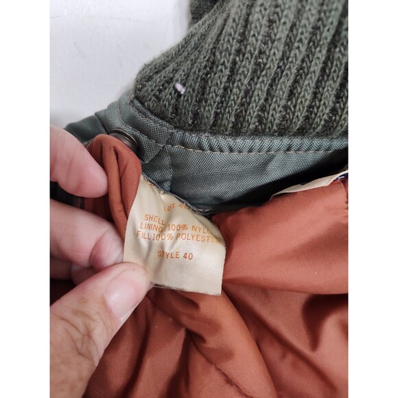 Vintage Refrigiwear Green Insulated Military Style Coat With Detachable Hood - Picture 8 of 11